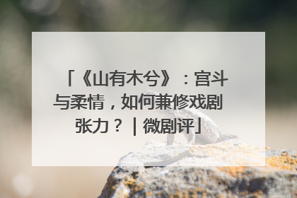 《山有木兮》：宫斗与柔情，如何兼修戏剧张力？｜微剧评