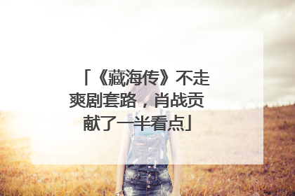 《藏海传》不走爽剧套路，肖战贡献了一半看点