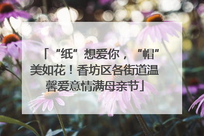 “纸”想爱你，“帽”美如花！香坊区各街道温馨爱意情满母亲节