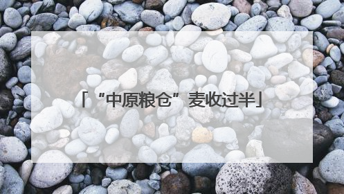 “中原粮仓”麦收过半