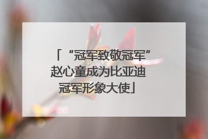“冠军致敬冠军” 赵心童成为比亚迪冠军形象大使
