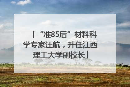 “准85后”材料科学专家汪航，升任江西理工大学副校长