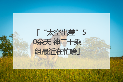 “太空出差”50余天 神二十乘组最近在忙啥