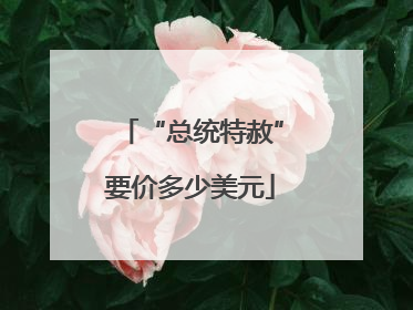 “总统特赦”要价多少美元