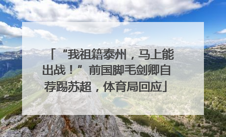 “我祖籍泰州，马上能出战！”前国脚毛剑卿自荐踢苏超，体育局回应