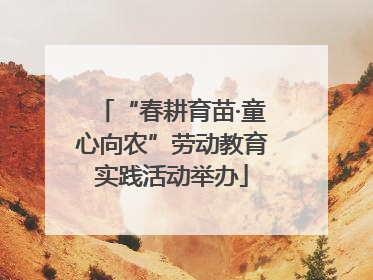 “春耕育苗·童心向农”劳动教育实践活动举办