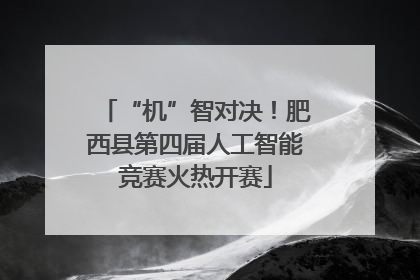 “机”智对决！肥西县第四届人工智能竞赛火热开赛