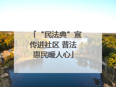 “民法典”宣传进社区 普法惠民暖人心