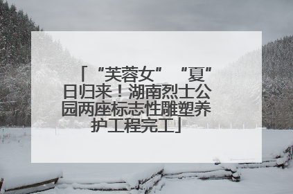 “芙蓉女”“夏”日归来！湖南烈士公园两座标志性雕塑养护工程完工