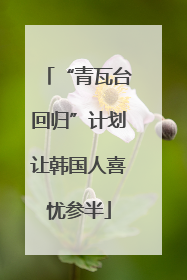 “青瓦台回归”计划让韩国人喜忧参半