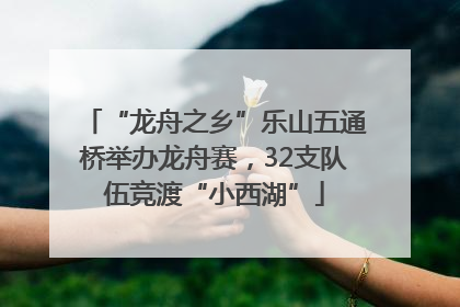 “龙舟之乡”乐山五通桥举办龙舟赛，32支队伍竞渡“小西湖”