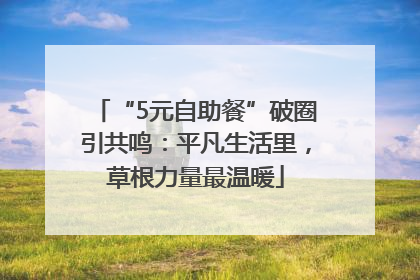 “5元自助餐”破圈引共鸣：平凡生活里，草根力量最温暖