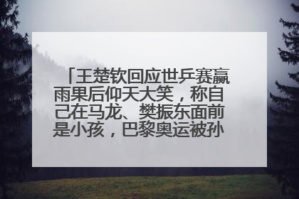 王楚钦回应世乒赛赢雨果后仰天大笑，称自己在马龙、樊振东面前是小孩，巴黎奥运被孙颖莎带着打