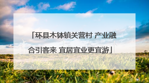 环县木钵镇关营村 产业融合引客来 宜居宜业更宜游