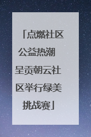点燃社区公益热潮 呈贡朝云社区举行绿美挑战赛