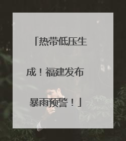 热带低压生成！福建发布暴雨预警！