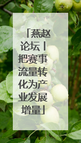 燕赵论坛丨把赛事流量转化为产业发展增量