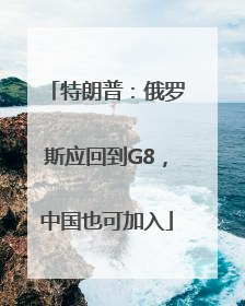 特朗普：俄罗斯应回到G8，中国也可加入