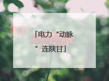 电力“动脉”连陕甘
