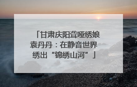 甘肃庆阳聋哑绣娘袁丹丹：在静音世界绣出“锦绣山河”