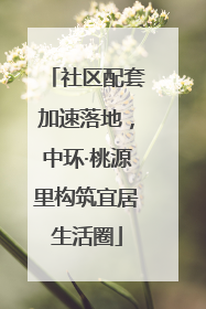 社区配套加速落地，中环·桃源里构筑宜居生活圈