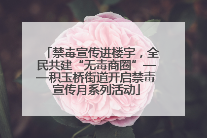 禁毒宣传进楼宇，全民共建“无毒商圈”——积玉桥街道开启禁毒宣传月系列活动