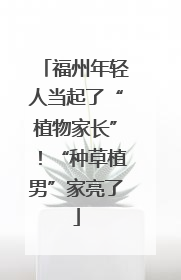 福州年轻人当起了“植物家长”！“种草植男”家亮了