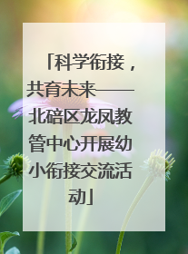 科学衔接，共育未来——北碚区龙凤教管中心开展幼小衔接交流活动