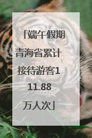 端午假期青海省累计接待游客111.88万人次