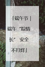 端午节｜端午“粽情长” 安全不打烊