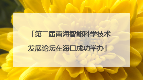 第二届南海智能科学技术发展论坛在海口成功举办