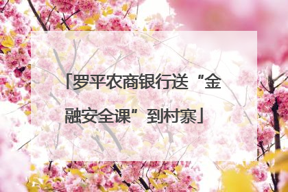 罗平农商银行送“金融安全课”到村寨