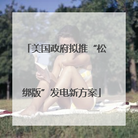 美国政府拟推“松绑版”发电新方案
