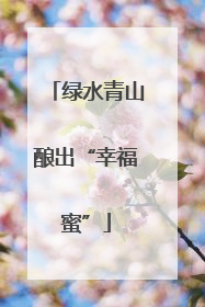绿水青山酿出“幸福蜜”