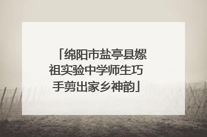 绵阳市盐亭县嫘祖实验中学师生巧手剪出家乡神韵