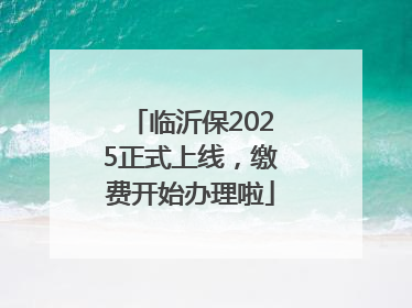 临沂保2025正式上线，缴费开始办理啦