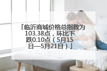 临沂商城价格总指数为103.38点，环比下跌0.10点（5月15日—5月21日）