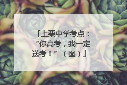 上栗中学考点：“你高考，我一定送考！”（图）