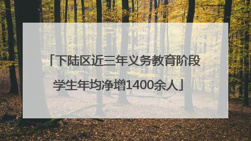 下陆区近三年义务教育阶段学生年均净增1400余人