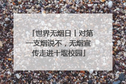 世界无烟日丨对第一支烟说不，无烟宣传走进十堰校园