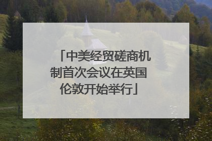 中美经贸磋商机制首次会议在英国伦敦开始举行