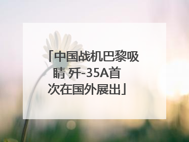 中国战机巴黎吸睛 歼-35A首次在国外展出