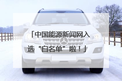 中国能源新闻网入选“白名单”啦！