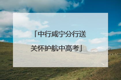 中行咸宁分行送关怀护航中高考