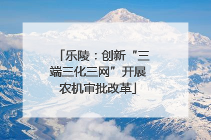 乐陵：创新“三端三化三网”开展农机审批改革