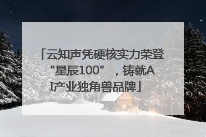 云知声凭硬核实力荣登“星辰100”，铸就AI产业独角兽品牌