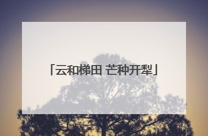 云和梯田 芒种开犁