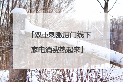 双重刺激厦门线下家电消费热起来