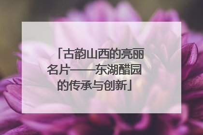 古韵山西的亮丽名片——东湖醋园的传承与创新