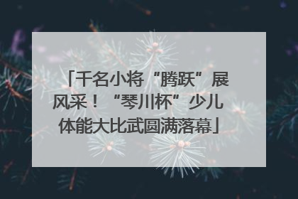 千名小将“腾跃”展风采！“琴川杯”少儿体能大比武圆满落幕